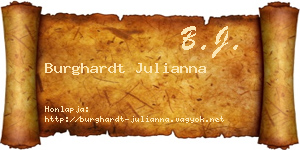 Burghardt Julianna névjegykártya